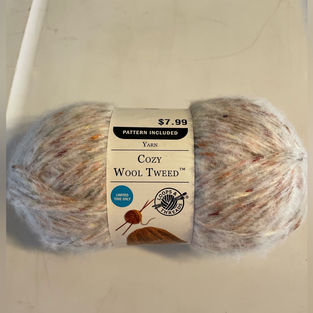 YARN!!! Loops & Threads Cozy Wool Tweed Yarn 1 skein